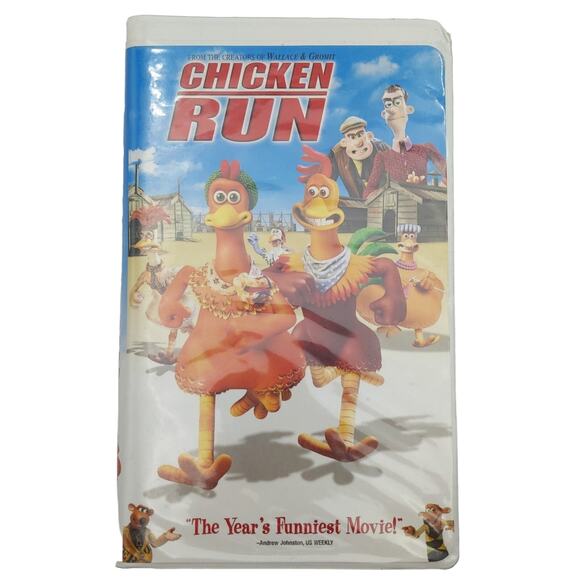 Chicken Run (VHS, 2000, DreamWorks) CLAMSHELL Aardman Animation Mel Gibson Works - Picture 1 of 4